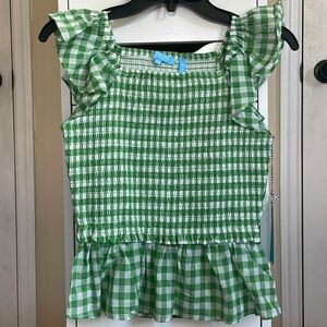 Draper James Smocked Peplum Top